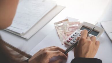 Women checking balance